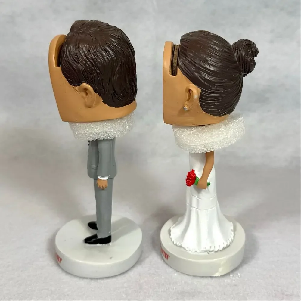 State Farm Bobblehead Set Bride & Groom You Photo Frame w/Box